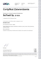 ISO 9001:2015 -  – Certyfikat zatwierdzenia